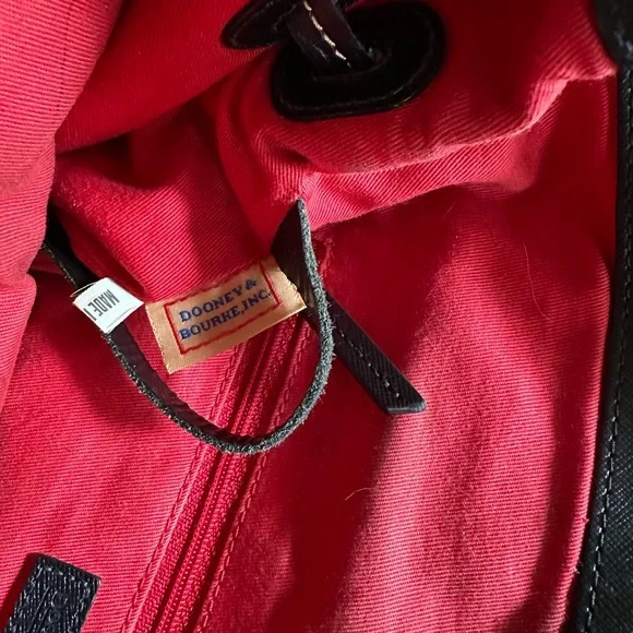 Vintage Dooney & Bourke Red Interior Large Purse/Tote with flaws - Picture 12 of 15